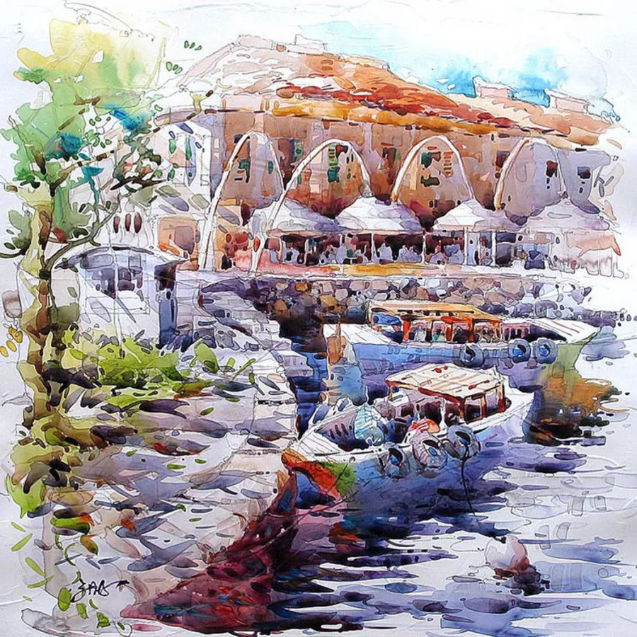 Watercolor Painting by Jack Tia Kee Woon