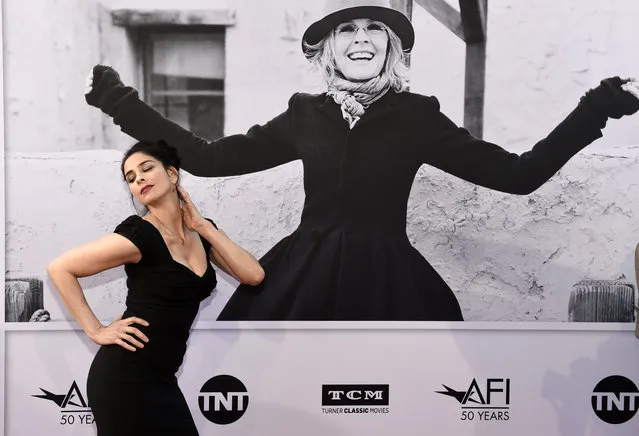 Actress Sarah Silverman strikes a pose at the 45th AFI Life Achievement Award Tribute to Diane Keaton, at Dolby Theatre on Thursday, June 8, 2017, in Los Angeles. (Photo by Chris Pizzello/Invision/AP Photo)