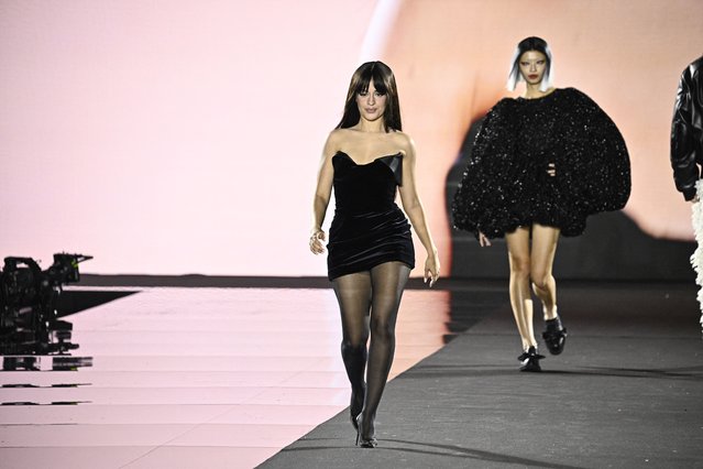 US singer and songwriter Camila Cabello presents a creation for L'Oreal Paris show “Walk Your Worth” as part of the Paris Fashion Week Women Ready-to-wear Spring-Summer 2025 collection at Palais Garnier (Opera national de Paris) opera house, in Paris on September 23, 2024. (Photo by Julien de Rosa/AFP Photo)