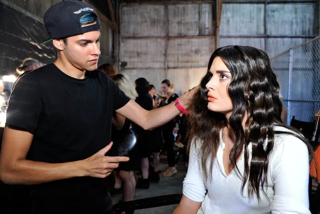 Models backstage at Gen Art Fresh Faces in Fashion Los Angeles 2016 on August 4, 2016 in Los Angeles, California. (Photo by John Sciulli/Getty Images for Gen Art)