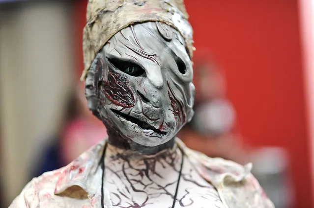 A Comic Con attendee poses as the nurse from Silent Hill during the 2014 New York Comic Con at Jacob Javitz Center on October 9, 2014 in New York City. (Photo by Daniel Zuchnik/Getty Images)