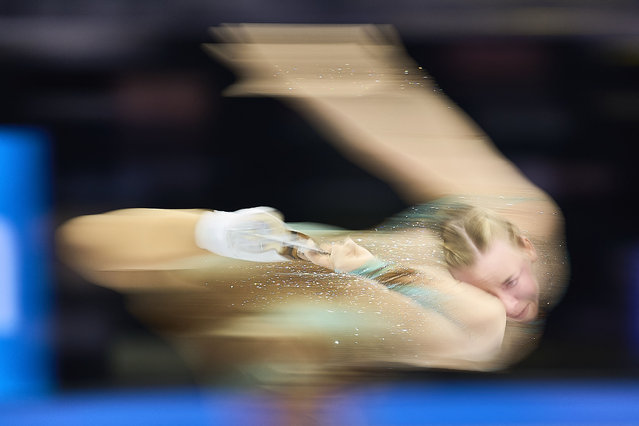 Estonia's Niina Petrokina skates her free program in the women's competition of the 2025 ISU World Figure Skating Championships at TD Garden in Boston, Massachusetts, on March 28, 2025. (Photo by Geoff Robins/AFP Photo)
