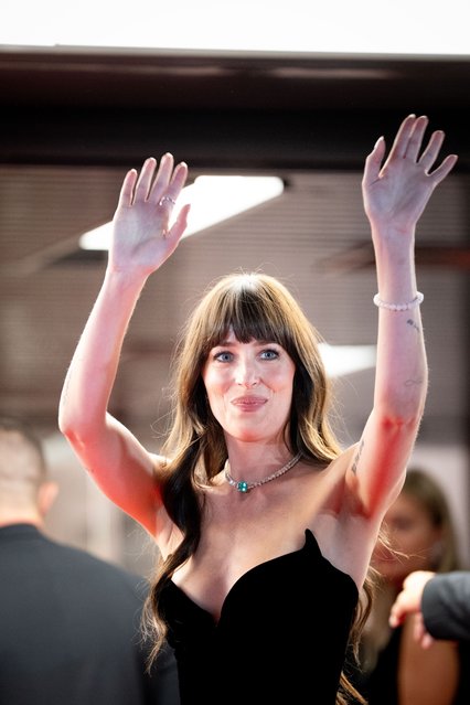 Dakota Johnson poses on the red carpet during the 59th Karlovy Vary International Film Festival on July 5, 2025 at Spa Hotel Thermal in Karlovy Vary, Czech Republic. (Photo by Gabriel Kuchta/Getty Images)