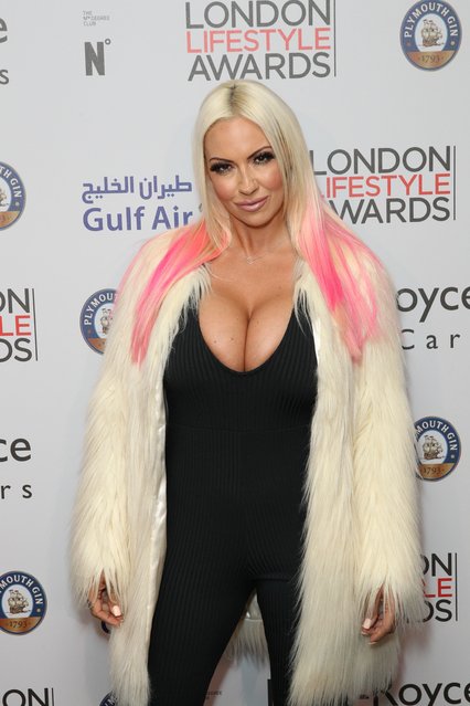 Jodie Marsh attends the London Lifestyle Awards on October 3, 2016 in London, England. (Photo by FameFlynet UK)