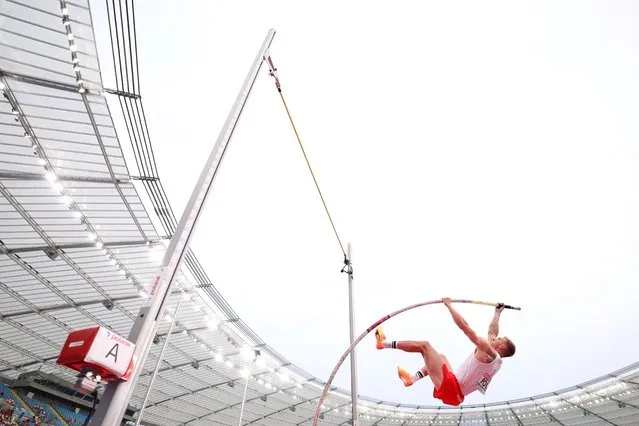 Piotr Lisek of Team Poland competes in the Men's Pole Vault – Division 1 during day four of the European Games 2023 on June 23, 2023 in Various Cities, Poland. (Photo by Dean Mouhtaropoulos/Getty Images for European Athletics)