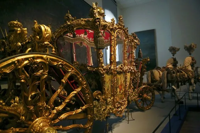 The Imperial carriage of former Austrian Emperor Franz Joseph is seen during a press preview of the exhibition “Franz Joseph 1830-1916” in Schoenbrunn palace in Vienna, Austria, March 15, 2016. (Photo by Leonhard Foeger/Reuters)