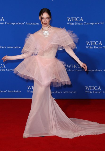 Coco Rocha arrives for the White House Correspondents' Association (WHCA) dinner at the Washington Hilton, in Washington, DC, on April 27, 2024. (Photo by Matt Baron/BEI/Rex Features/Shutterstock)