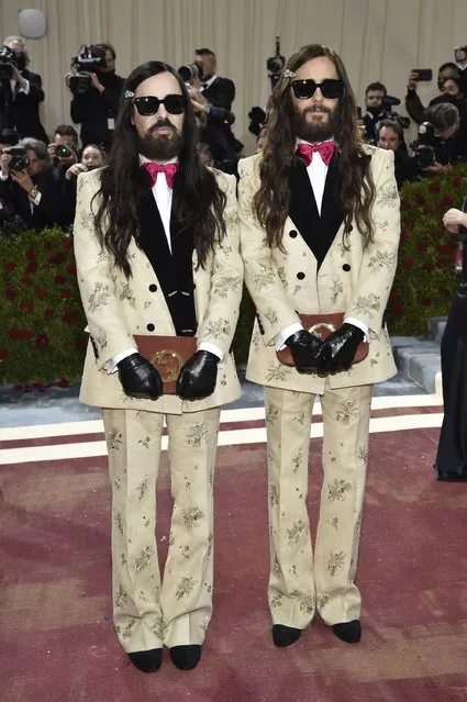 American actor Jared Leto, right, and Italian fashion designer Alessandro Michele attend The Metropolitan Museum of Art's Costume Institute benefit gala celebrating the opening of the “In America: An Anthology of Fashion” exhibition on Monday, May 2, 2022, in New York. (Photo by Evan Agostini/Invision/AP Photo)