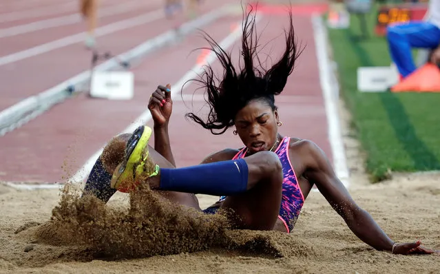 Caterine Ibarguen of Colombia competes in the women's triple jump event during the Rome IAAF Diamond League athletics competition at the Olympic Stadium in Rome, Italy on June 8, 2017. (Photo by Max Rossi/Reuters)