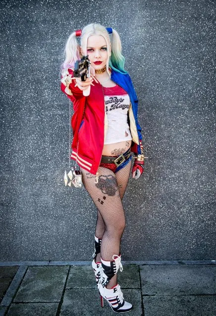 A cosplayer in character as Harley Quinn during MCM London Comic Con 2017 held at the ExCel on October 27, 2017 in London, England. (Photo by Ollie Millington/Getty Images)