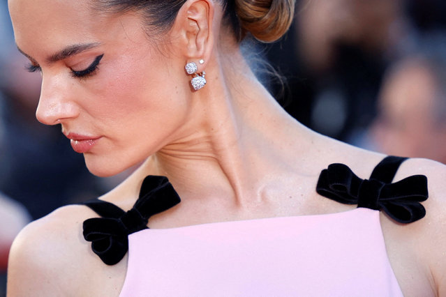 Brazilian model Alessandra Ambrosio arrives for the screening of the film “Marcello Mio” at the 77th edition of the Cannes Film Festival in Cannes, southern France, on May 21, 2024. (Photo by Clodagh Kilcoyne/Reuters)