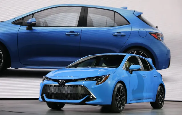 The 2019 Toyota Corolla hatchback is presented at the New York Auto Show in the Manhattan borough of New York City, New York, U.S., March 28, 2018. (Photo by Shannon Stapleton/Reuters)