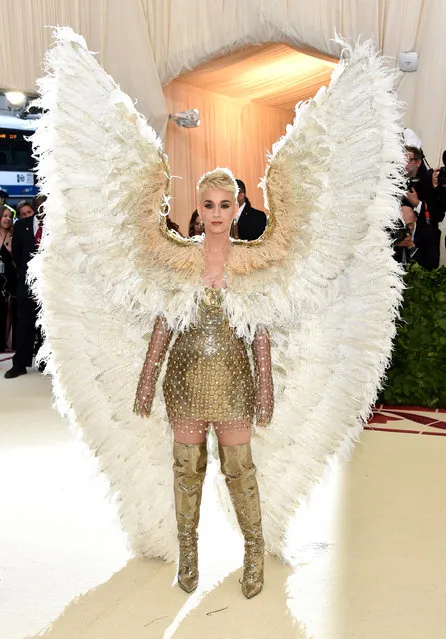 Katy Perry attends the Heavenly Bodies: Fashion & The Catholic Imagination Costume Institute Gala at The Metropolitan Museum of Art on May 7, 2018 in New York City. (Photo by John Shearer/Getty Images for The Hollywood Reporter)