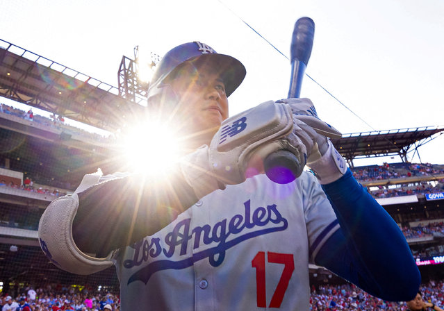 Los Angeles Dodgers two-way player Shohei Ohtani prepares to bat during the first inning against the Philadelphia Phillies at Citizens Bank Park in Pennsylvania’s largest city on July 11, 2024. (Photo by Bill Streicher/USA TODAY Sports)