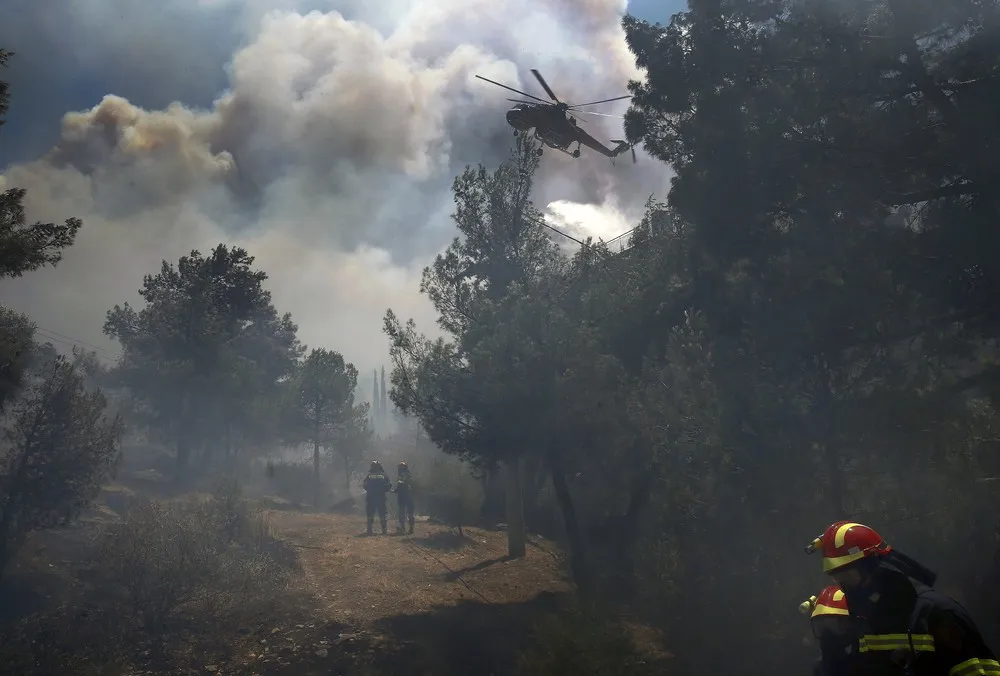 Forest Fire Engulfs Southern Greece