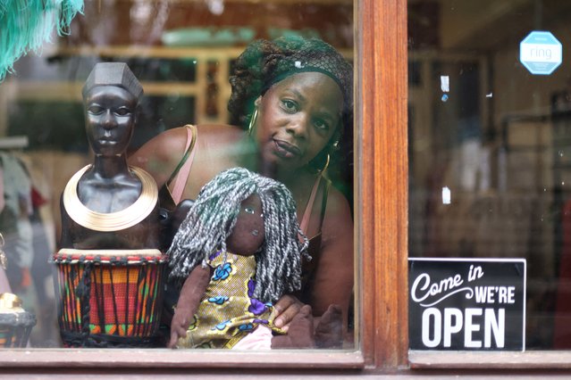 Ngozi Fulani, CEO and founder of Sistah Space, poses for a portrait at their shop in London, Britain, on August 15, 2024. Sistah Space is a London-based charity that focuses on supporting Black British, African and Caribbean victims of domestic violence. (Photo by Hollie Adams/Reuters)