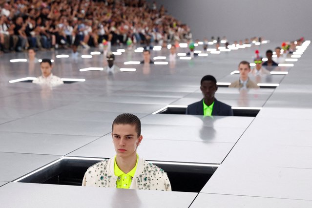 Models present creations by designer Kim Jones as part of his Menswear ready-to-wear Spring/Summer 2024 collection show for fashion house Dior Homme during Men's Fashion Week in Paris, France on June 23, 2023. (Photo by Gonzalo Fuentes/Reuters)