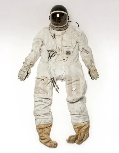 A-12 pilots wore a type of protective pressure suit with thermal insulation, pressure control, cooling, and a life support system. The suit offered protection from heat radiating through the windshield and from cold and low pressure in the event of a high-altitude bailout. (Photo by Central Intelligence Agency)