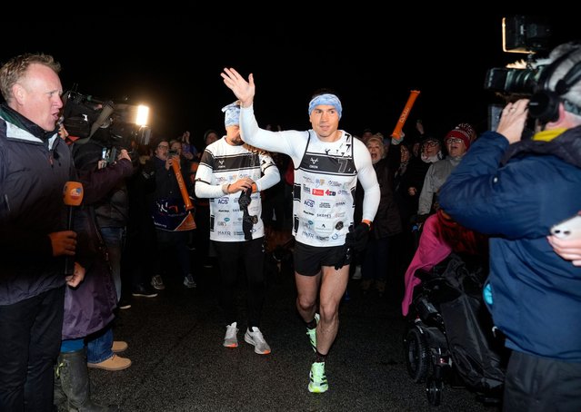 Kevin Sinfield at the start of day five of the Running Home for Christmas 7 in 7 in 7 Challenge from Hull to East Yorkshire, UK on Thursday, December 5, 2024. (Photo by Danny Lawson/PA Images via Getty Images)
