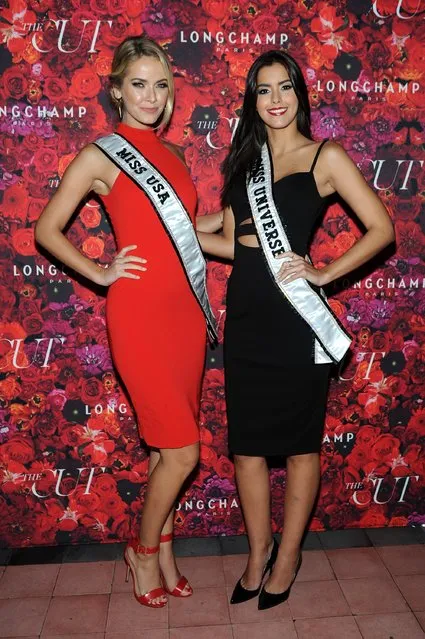 Miss USA Olivia Jordan and Miss Universe Paulina Vega attend the NYMag and The Cut fashion week party at The Bowery Hotel on September 10, 2015 in New York City. (Photo by Brad Barket/Getty Images for New York Magazine)
