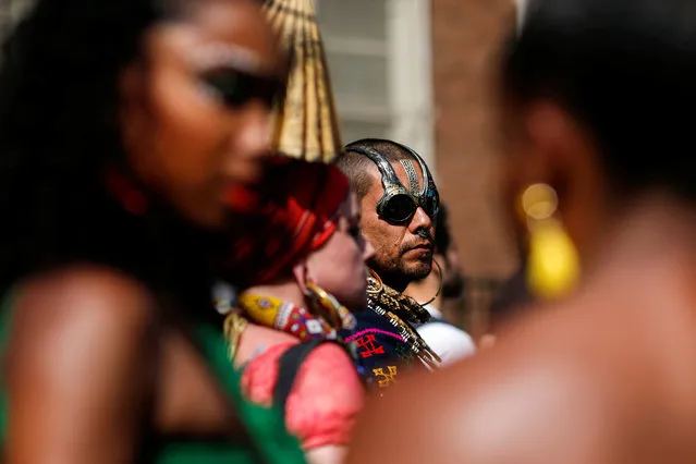 People take part in the Annual Afropunk Music festival in the borough of Brooklyn in New York, U.S., August 27, 2016. (Photo by Eduardo Munoz/Reuters)