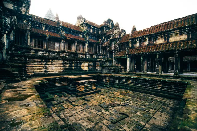 One of the four pools of the gallery of a thousand buddhas, located within the temple grounds. The buddhas no longer remain, as most were removed and others stolen. (Photo by Alex Teuscher/Caters News)