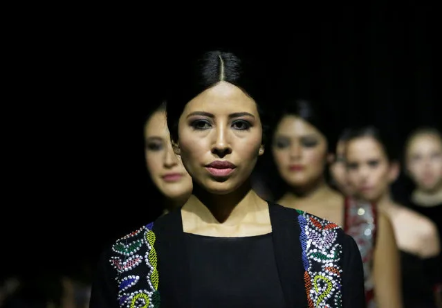 Models are seen during La Paz Fashion Week in La Paz, Bolivia, February 7, 2019. (Photo by David Mercado/Reuters)