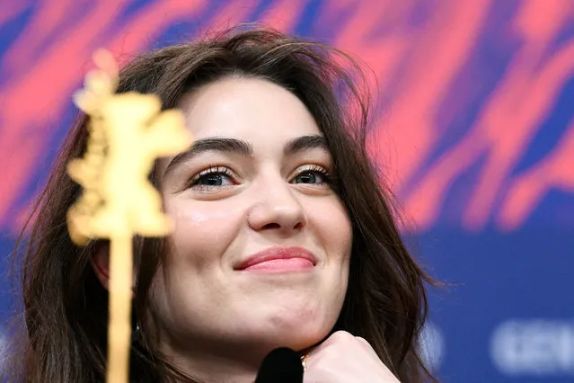 Cast member Anamaria Vartolomei attends a press conference to promote the movie “The Empire” (L'Empire) at the 74th Berlinale International Film Festival in Berlin, Germany, on February 18, 2024. (Photo by Annegret Hilse/Reuters)