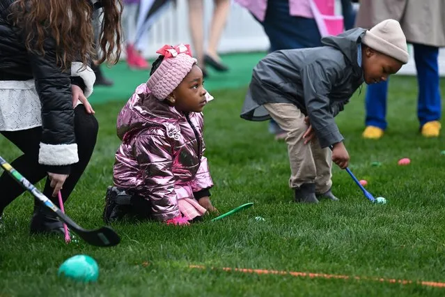 Children take part in the annual White House Easter Egg Roll on Monday April 01, 2024 in Washington, DC. (Photo by Matt McClain/The Washington Post)