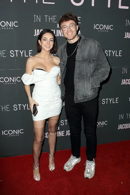 Roman Kemp with girlfriend Anne-Sophie Flury arrive InTheStyle fashion launch at Tape nightclub on February 27, 2020 in London, England. (Photo by Splash News and Pictures)