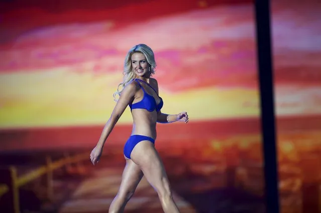 Miss California Bree Morse competes in the swimsuit competition during the first night of preliminaries of Miss America at Boardwalk Hall in Atlantic City, New Jersey, September 8, 2015. (Photo by Mark Makela/Reuters)