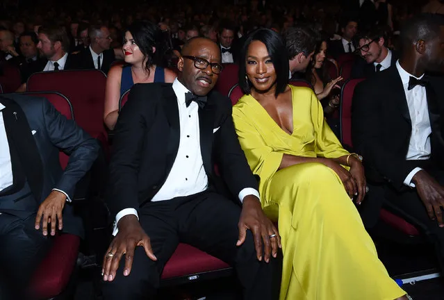 Actors Courtney B. Vance, left, and Angela Bassett appear in the audience at the 68th Primetime Emmy Awards on Sunday, September 18, 2016, at the Microsoft Theater in Los Angeles. (Photo by Charles Sykes/Invision for the Television Academy/AP Images)