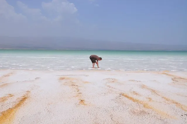 Lake Assal Crater Lake In The Central Djibouti