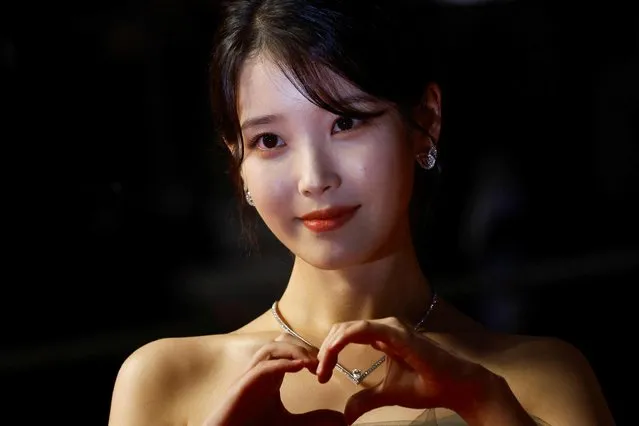 South Korean singer-songwriter Lee Ji-eun, also known by her stage name IU attend the screening of “Broker (Les Bonnes Etoiles)” during the 75th annual Cannes film festival at Palais des Festivals on May 26, 2022 in Cannes, France. (Photo by Stephane Mahe/Reuters)