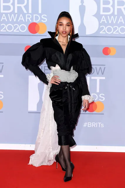 FKA Twigs attends The BRIT Awards 2020 at The O2 Arena on February 18, 2020 in London, England. (Photo by Gareth Cattermole/Getty Images)