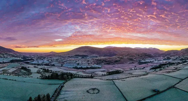 A wintry scene near Keswick in Cumbriaon, England on Sunday morning January 19, 2020. (Photo by Bav Media)