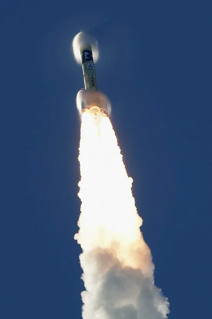 An H-IIA rocket with United Arab Emirates' Mars orbiter Hope lifts off from Tanegashima Space Center in Kagoshima, southern Japan Monday, July 20, 2020. A United Arab Emirates spacecraft rocketed away Monday on a seven-month journey to Mars, kicking off the Arab world’s first interplanetary mission. (Photo by Hiroki Yamauchi/Kyodo News via AP Photo)