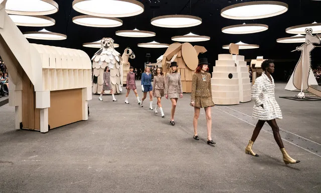 Fashion models walk the runway during the Chanel Haute Couture Spring Summer 2023 show as part of Paris Fashion Week on January 24, 2023 in Paris, France. (Photo by Francois Durand/Getty Images)