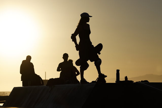 People skateboard at Venice Beach in Los Angeles, California, USA, 03 September 2025. (Photo by Caroline Brehman/EPA)