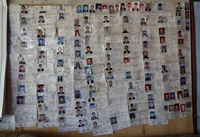 A chart of students who completed their training is seen on a wall at a driving school in Kabul August 18, 2014. (Photo by Mohammad Ismail/Reuters)