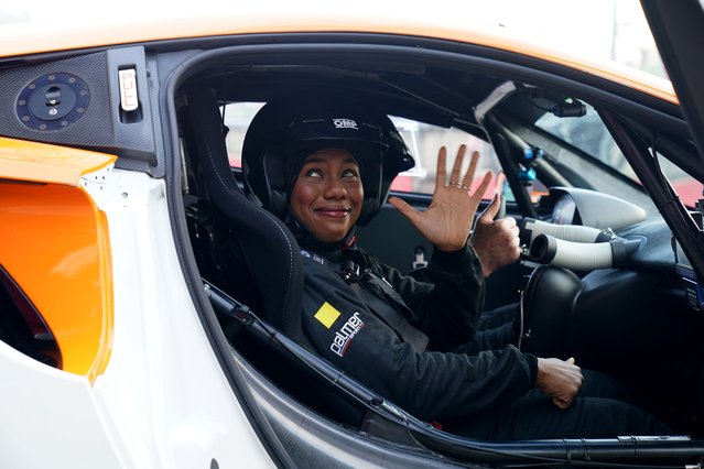 Conservative Party leader Kemi Badenoch during a visit to Brands Hatch Grand Prix circuit in West Kingsdown, near Sevenoaks, Kent, UK on Monday, December 15, 2025. (Photo by Gareth Fuller/PA Images via Getty Images)