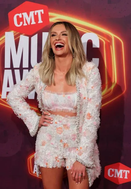 Carly Pearce arrives at the CMT Music Awards at the Bridgestone Arena on Wednesday, June 9, 2021, in Nashville, Tenn. (Photo by Dan Henry/Reuters)