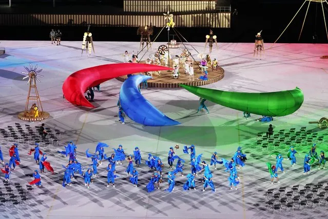 Entertainers perform during the opening ceremony of the Tokyo 2020 Paralympic Games at the Olympic Stadium on August 24, 2021 in Tokyo, Japan. (Photo by Ivan Alvarado/Reuters)