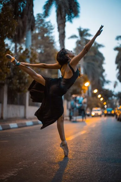 In his series “Ballerinas of Cairo”, photographer Mohamed Taher documents Egyptian dancers making the city streets their stage – pirouetting, leaping and posing their way through their country’s sprawling capital. The photos are, at first glance, stunning snapshots of a city’s vibrant culture in motion. But considering the dangers Egyptian women face for roaming these same streets on a daily basis, their impact is far deeper. Sexual harassment continues to present not just a possibility but a terrifying reality in present-day Egypt. A 2013 United Nations report calculated that 99.3 percent of women in the country have experienced sexual harassment on the streets, a problem that’s sparked initiatives giving women a way to fight back. The violence is rooted in an extreme conservative perspective encouraging women to stay in the home. (Photo by Mohamed Taher/Ballerinas of Cairo)