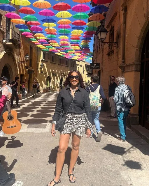 Haitian-American actress Garcelle Beauvais early May 2023 shares una fotografia from Spain. (Photo by garcelle/Instagram)
