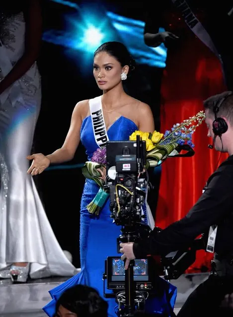 Miss Philippines 2015, Pia Alonzo Wurtzbach, who was mistakenly named as First Runner-up, reacts as she is named the 2015 Miss Universe during the 2015 Miss Universe Pageant at The Axis at Planet Hollywood Resort & Casino on December 20, 2015 in Las Vegas, Nevada. (Photo by Ethan Miller/Getty Images)