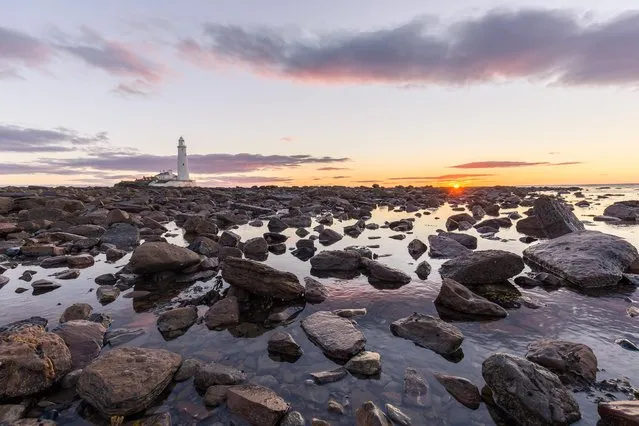 St Mary's Lighthouse, just north of Whitley Bay on August 13, 2016. (Photo by Dave Zdanowicz/Rex Features/Shutterstock)