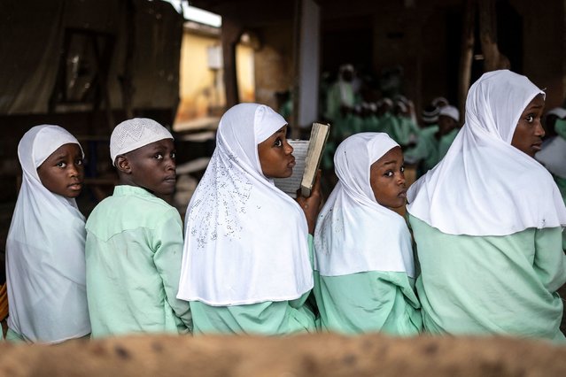 Students attend an Islamic school in Igbo-Ora, Nigeria, on Saturday, October 12, 2024. (Photo by Olympia de Maismont/AFP Photo)