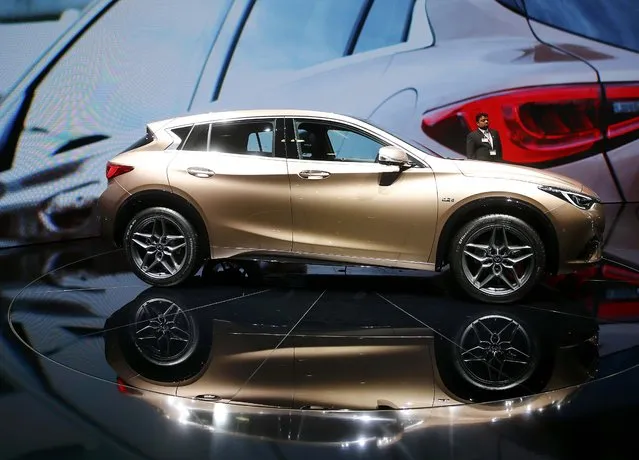 An Infiniti Q30 is pictured during the media day at the Frankfurt Motor Show (IAA) in Frankfurt, Germany, September 15, 2015. (Photo by Kai Pfaffenbach/Reuters)