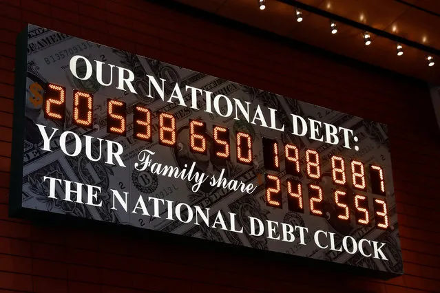 The National Debt Clock is seen in the Manhattan borough of New York City, New York, U.S., November 30, 2017. (Photo by Shannon Stapleton/Reuters)